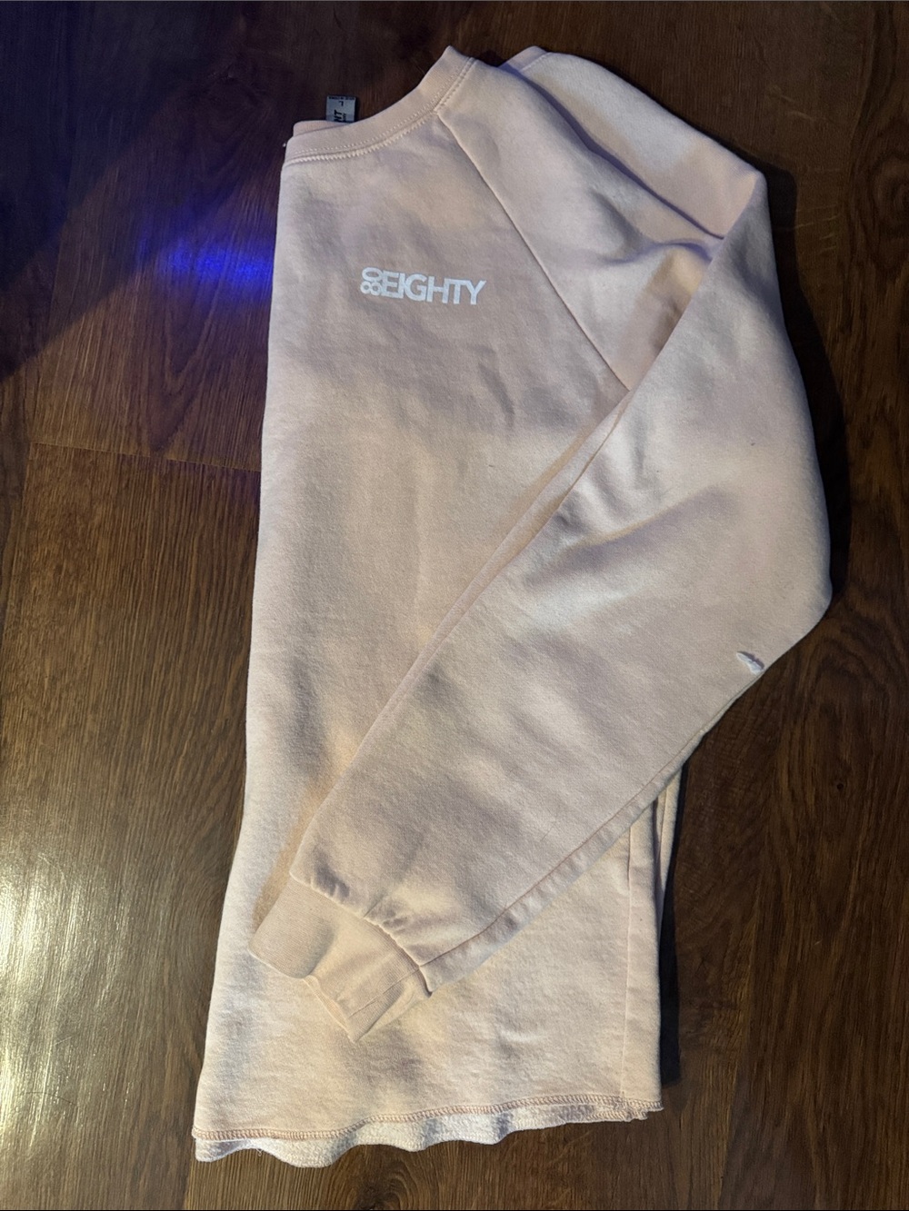 Women's Scoop Neck Sweatshirt in Light Pink